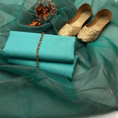 3 Pcs Women's Unstitched Plain Suit