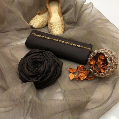 3 Pcs Women's Unstitched Plain Suit