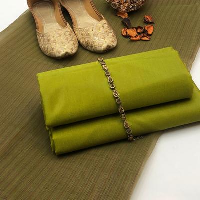 3 Pcs Women's Unstitched Plain Suit