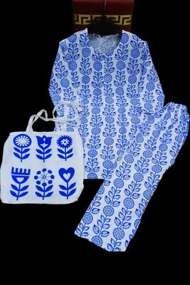 2 Pcs Women's Stitched Linen Printed Shirt And Trouser thumbnail 2
