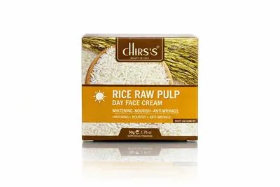 Chirs's Rice Raw Pulp Day Face Cream For Whitening, Nourishing & Anti-Wrinkle - 50g