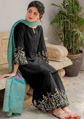 3 Pcs Women's Unstitched Embroidered Suit thumbnail 2