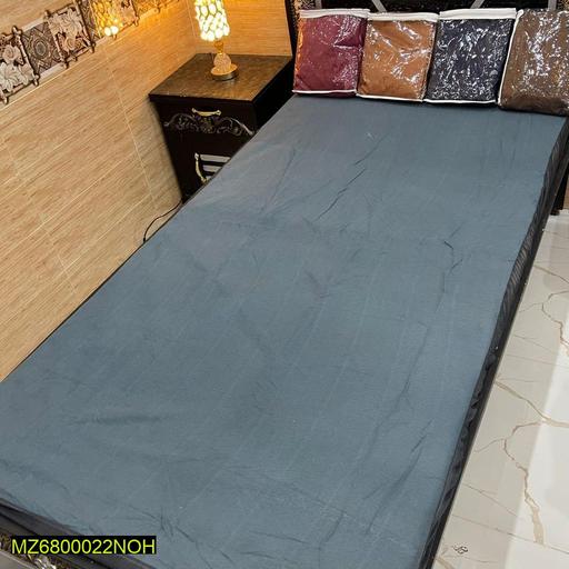 Cotton Plain Single Bed Mattress Cover