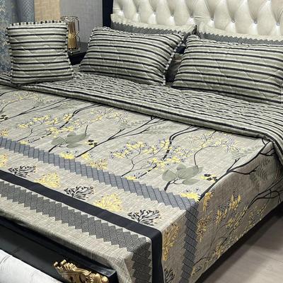 7 Pcs Cotton Salonica Quilted Comforter Set