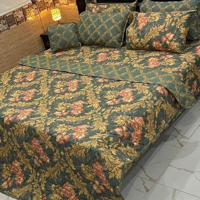 7 Pcs Cotton Salonica Printed Comforter Set