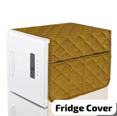 1 Pc Cotton Plain Quilt Fridge Cover 