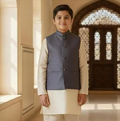 Kids Stylish Suiting Stitched Premium Waistcoat 