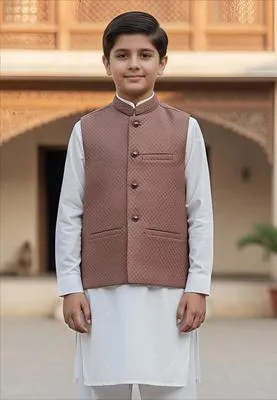 Kids Stylish Suiting Stitched Premium Waistcoat 