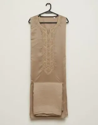 Men’s Unstitched Cotton Embroidered Suit