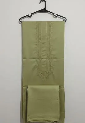 Men’s Unstitched Cotton Embroidered Suit