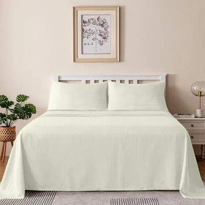 3 Pcs Cotton Sotton Embossed Fitted Sheet