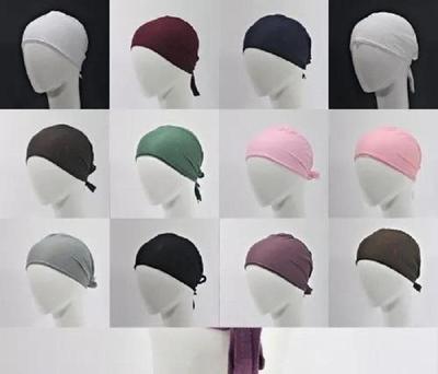 6 Pcs Women's Multicolor Jersey Plain Hijab Caps