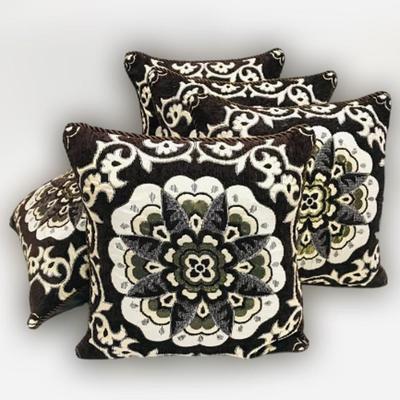 5 Pcs Velvet Jacquard Printed Cushion Covers