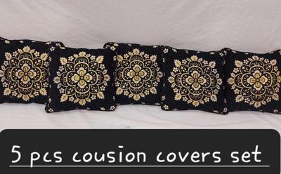 5 Pcs Velvet Jacquard Printed Cushion Covers