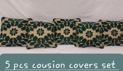 5 Pcs Velvet Jacquard Printed Cushion Covers