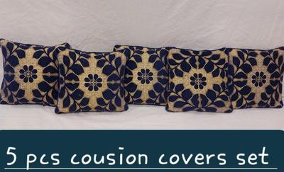 5 Pcs Velvet Jacquard Printed Cushion Covers