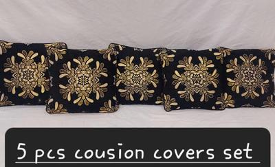 5 Pcs Velvet Jacquard Printed Cushion Covers