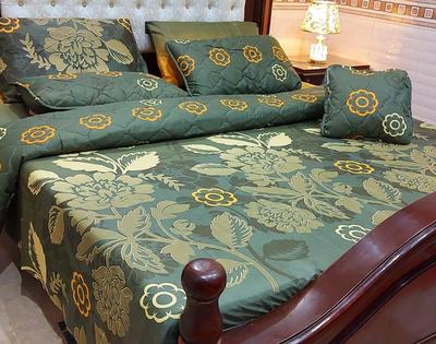 7 Pcs Cotton Printed Double Bed Comforter Set