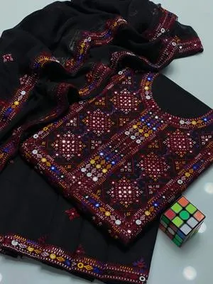 3 Pcs Women's Unstitched Embroidered Suit thumbnail 4