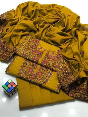 3 Pcs Women's Unstitched Embroidered Suit thumbnail 5