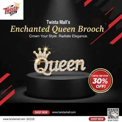 Beautiful Queen Name Brooch
