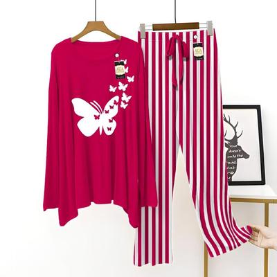 2 Pcs Women's Stitched Cotton Jersey Printed Night Suit