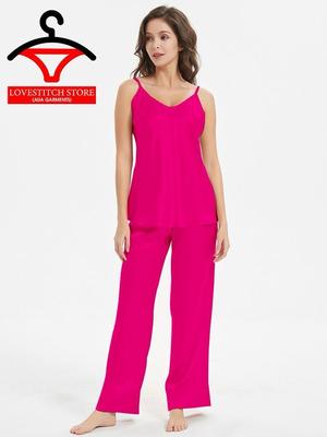 Silk Plain Light Weight Camisole Set