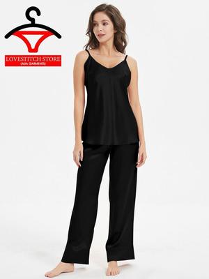 Silk Plain Light Weight Camisole Set