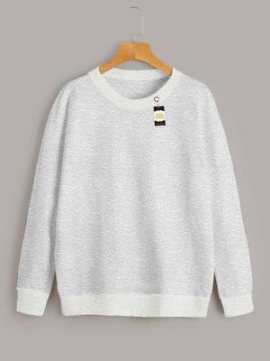 1 Pc Women's Stitched Plain Sweat Shirt