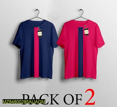 Men's Stitched Jersey Plain T-Shirt, Pack of 2