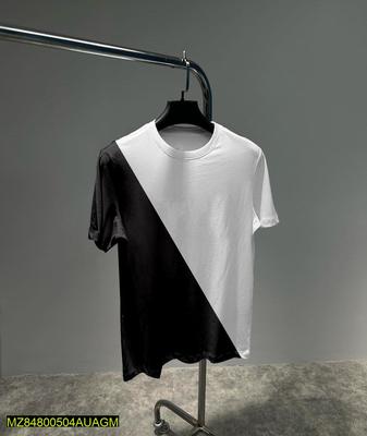 1 Pc Cross Panel Shirts For Men's - Blue