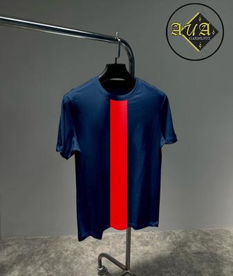 1 Pc Cross Panel Shirts For Men's - Dark Black