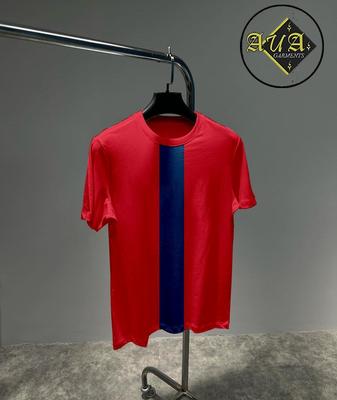 1 Pc Cross Panel Shirts For Men's - Red