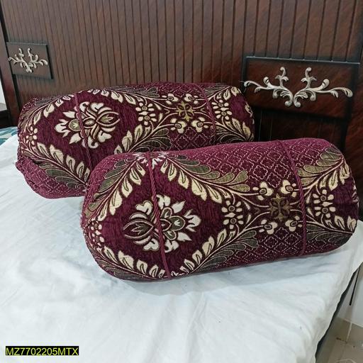 2 Pcs Velvet Jacquard Printed Pillow Covers