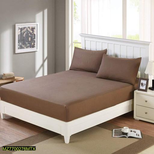 Cotton Plain Double Bed Mattress Cover