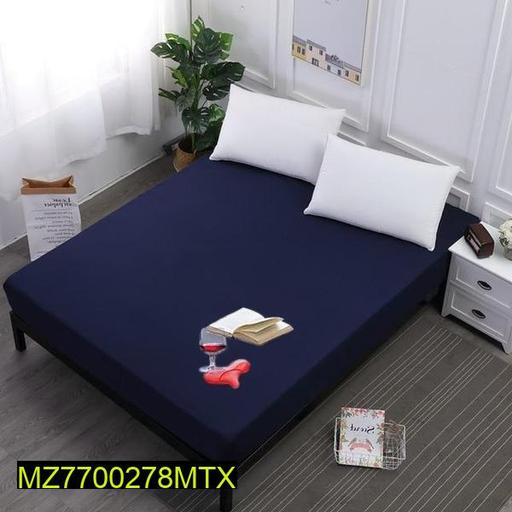 Cotton Plain Double Bed Mattress Cover