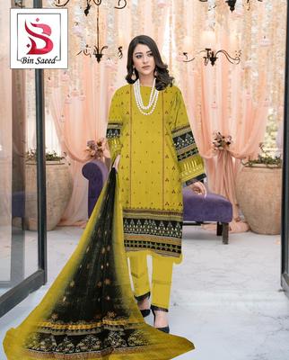 3 Pcs Women's Unstitched Digital Print Suit