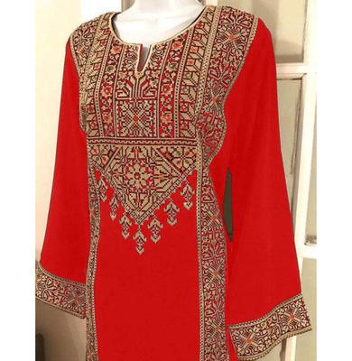 2 Pcs Women's Unstitched Lawn Embroidered Suit