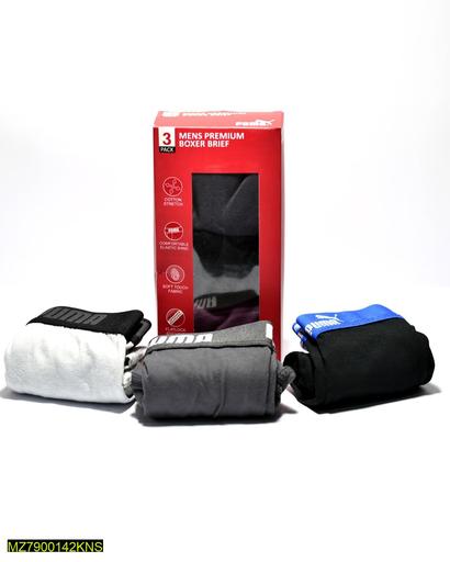 Men's Cotton Boxer Briefs, Pack Of 3