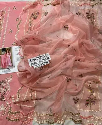 Pink Chikankari 3-Piece Lawn Suit for Women thumbnail 7