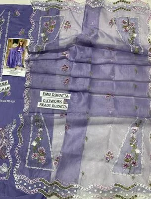 Purple Chikankari Lawn 3-Piece Suit for Women thumbnail 7