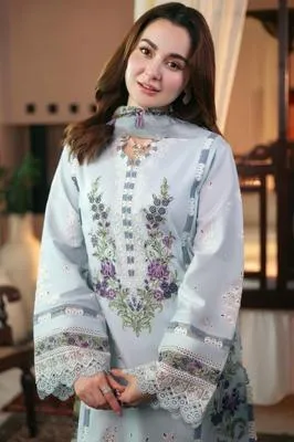Unstitched Chikankari Lawn Suit for Women Eid Wedding thumbnail 4