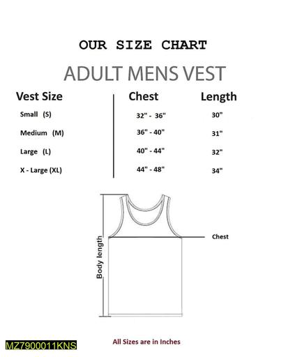 Men's Cotton Vest, Pack Of 3