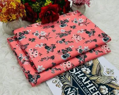 2 Pcs Women's Unstitched Printed Suit