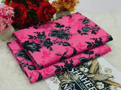 2 Pcs Women's Unstitched Printed Suit