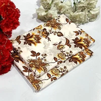 2 Pcs Women's Unstitched Printed Suit