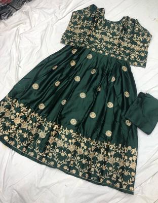 2 Pcs Women's Stitched Shamoz Silk Embroidered Maxi thumbnail 2