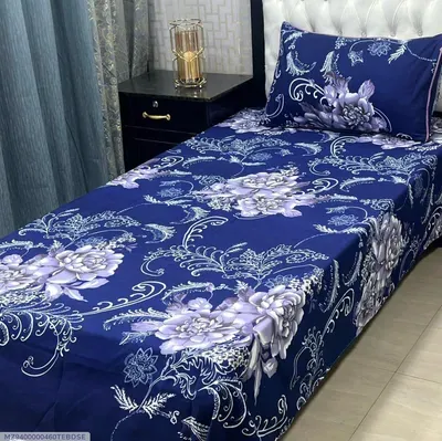 2 Pcs Crystal Cotton Printed Single Bedsheet thumbnail 2
