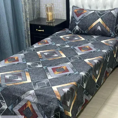 2 Pcs Crystal Cotton Printed Single Bedsheet thumbnail 2
