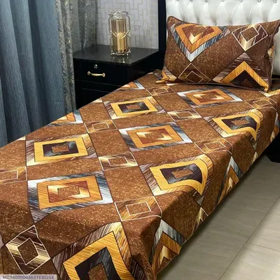 2 Pcs Crystal Cotton Printed Single Bedsheet thumbnail 2